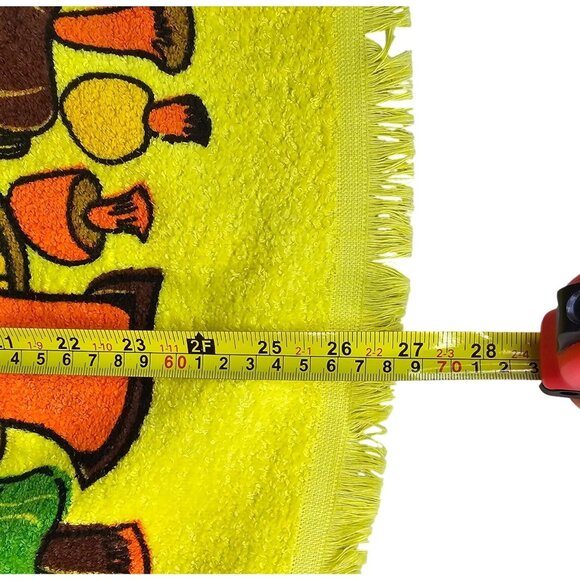 Vintage Cannon Merry Mushroom Kitchen Hand Towel Yellow - Picture 7 of 14
